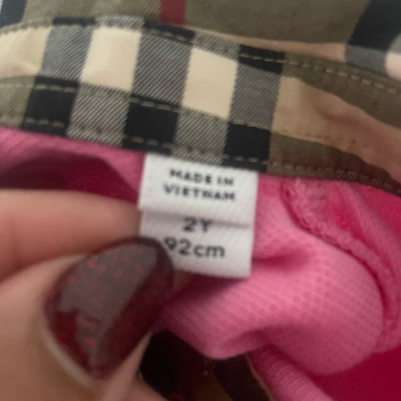 Burberry Kids Polo Dress in Pink with Plaid Collar - Picture 13 of 16